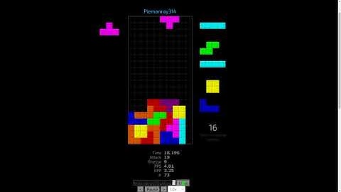 Tetris 40L 26.393. RIP 4 Pieces per Second.