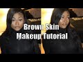 Drugstore natural makeup tutorial for brown skin **BEGINNER FRIENDLY **
