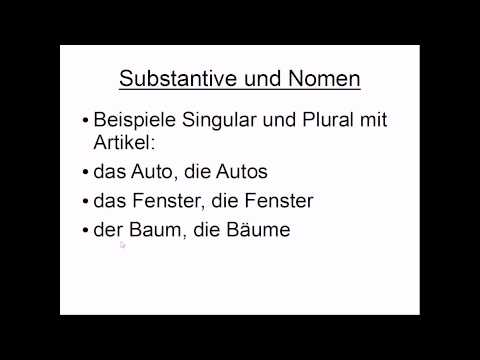 Nomen und Substantiv