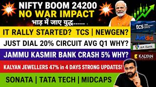 Nifty Levels  NO IRAN US WAR? | IT Rally? TCS, Newgen, Just Dial, JK Bank, Kalyan Jewellers, Sonata screenshot 5