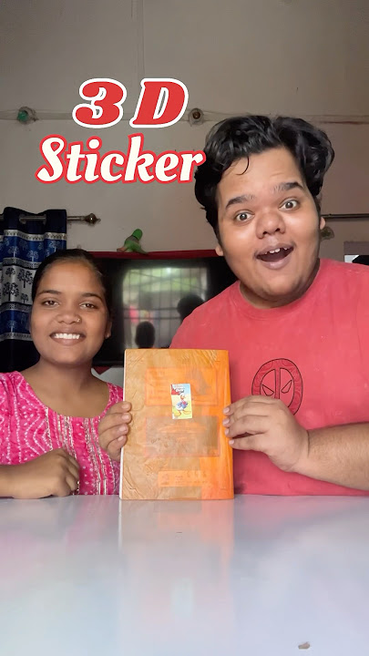 My Sister Vs Me : Who will make the best 3D Sticker #shorts