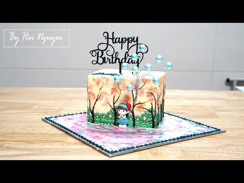 Trang Trí Bánh Sinh Nhật Đơn GIản Cho Bé Gái - Decorate Easy Cake For Baby Girl | Foci