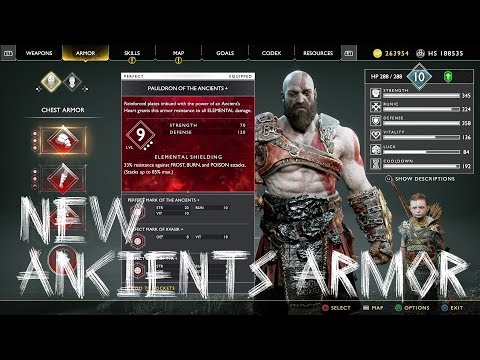 New Ancients Armor Set Show Case | God of War New Game Plus