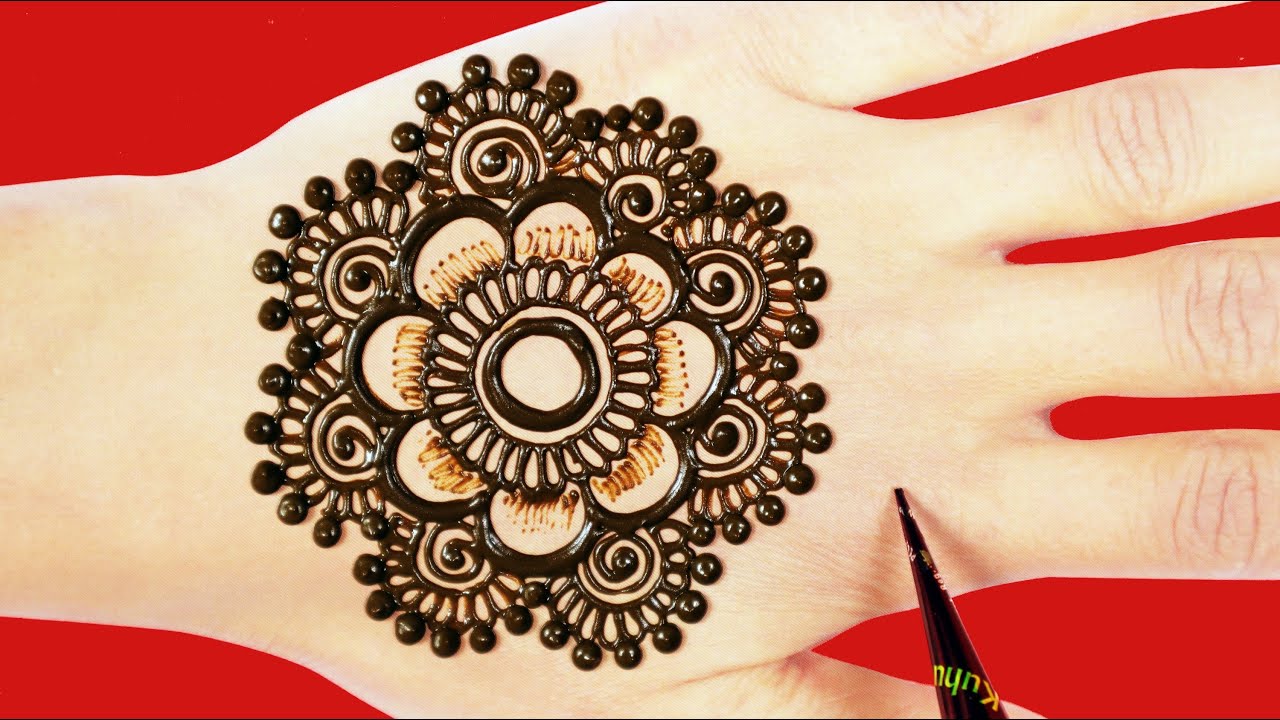 Mehandi Lagane Ka Tarika - Circle Mehndi Design - Mehandi Designs ...