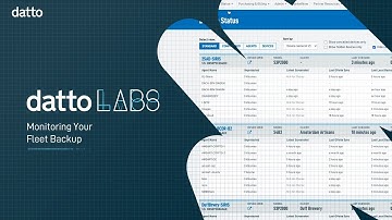 Datto Labs - Monitoring Your Backup Fleet