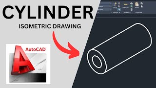 How to Draw a CYLINDER (Isometric 2D)  AutoCAD