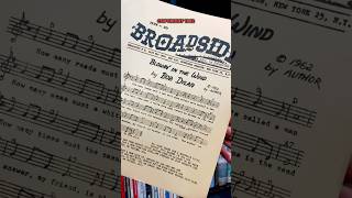 Bob Dylan’s First Appearance in Print: Broadside, 1962 #musichistory #folkmusic
