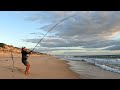 Solo beach fishing 3 top fish in one session catch and cook