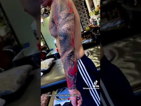 Video hình xăm rồng full tay đẹp - youtube