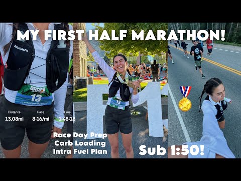 I DID IT! I RACED MY FIRST HALF MARATHON! | Race Day Prep Vlog, Carb Loading, 2 Days Out Routine