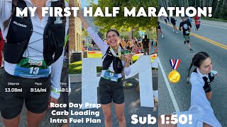 I Did It! I Raced My First Half Marathon! | Race Day Prep Vlog, Carb Loading, 2 Days Out Routine