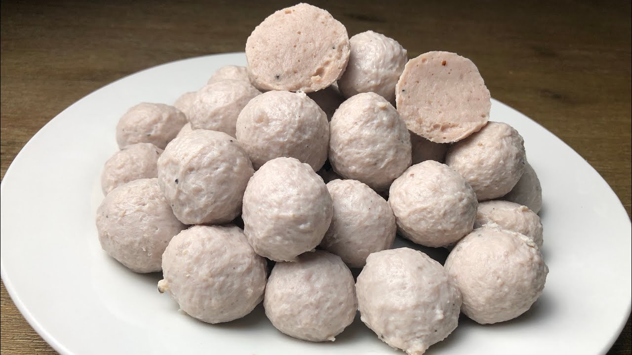 ลูกชิ้นหมูเด้ง ❗️สูตรไร้แป้ง ทำง่ายๆคีโตก็อร่อยได้|Keto Thai Meat Ball -  YouTube