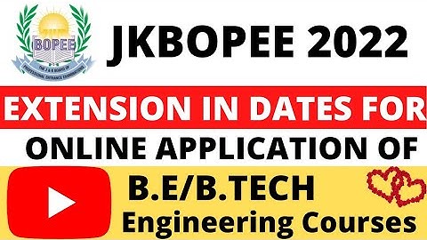 Jkbopee 2022 imp. update B.E/B.Tech Engineering courses #jkbopee#10k🙏💖