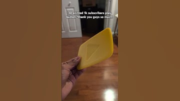 3D printed 1k subscribers play button #3dprinting #3dprinted #youtube #1ksubscribers #playbutton