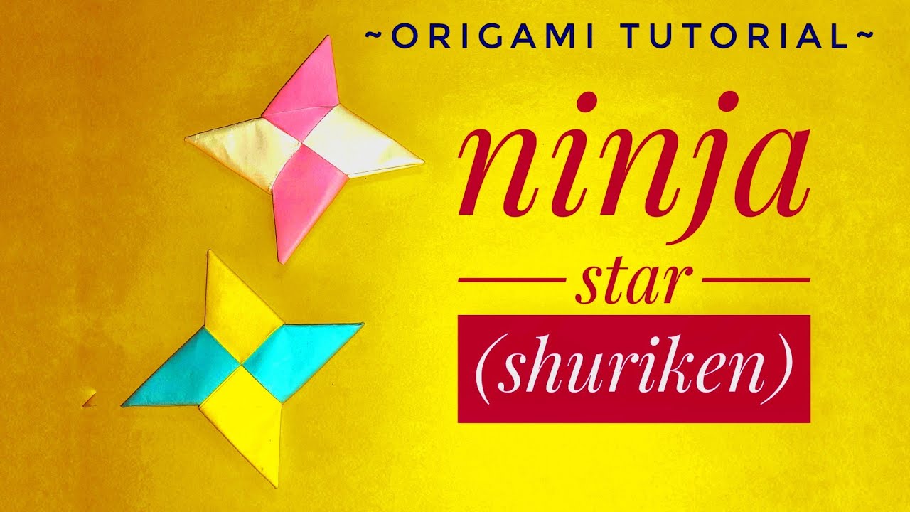 How to make an origami Ninja star (Shuriken) step by step AHartandcraft YouTube