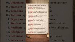 20 Difficult Words With Meanings and Synonyms. English Vocabulary