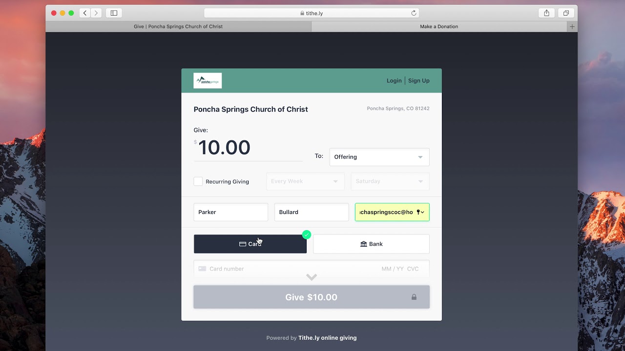 How to Give Online Poncha Springs Church of Christ YouTube