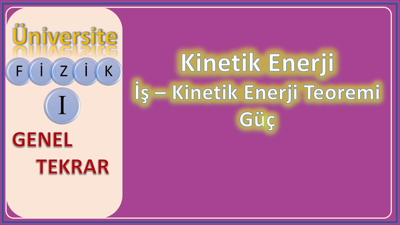 Fizik 1: Dönem İçi Genel Tekrar - 2 | Kinetik enerji - İş - Güç