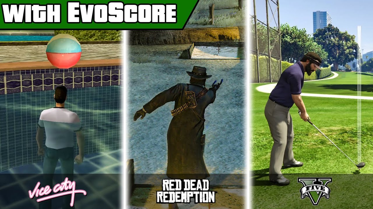 Evolution of Mini Games in GTA and Red Dead Games | with EvoScore (2020)