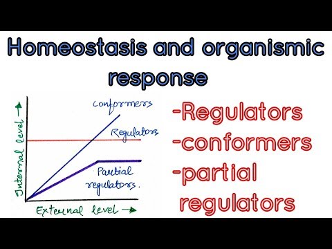 Homeostasis and organismic response - regulators, confirmed and partial regulators.