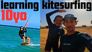 Teaching 10-Year-Old Brother Kitesurfing in Egypt!