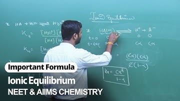 NEET Chemistry | Ionic Equilibrium | Important Formulas | In English | Misostudy