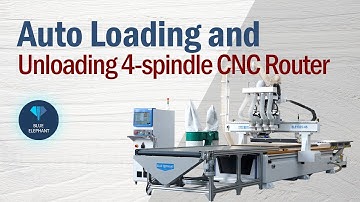 4 Processes Nesting CNC Router with 4 Spindles and Automatic Loading and Unloading for Cabinet