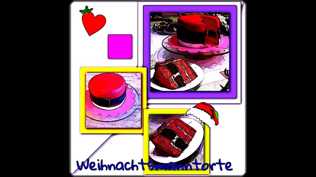 weihnachtsmanntorte / Weihnachtstorte mit Überaschung