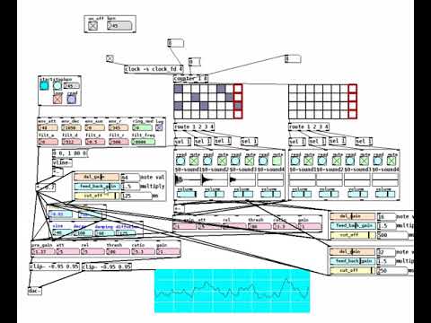 pure data_music added delay effect