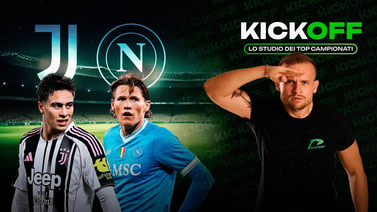La Juve riuscirà a battere il Napoli di Conte? KickOff, lo STUDIO dei TOP CAMPIONATI!