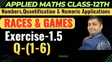 Races & Games | Ex-1.5(1-6) Applied Maths Ml Agarwal Class-12th | @sushantclasses6634