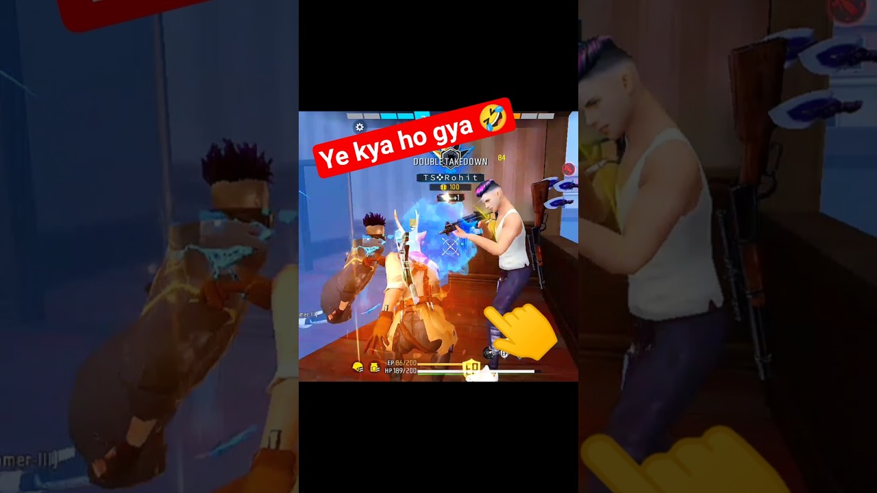 Free Fire Gameplay with Hammer Skill 🤣 # freefire 