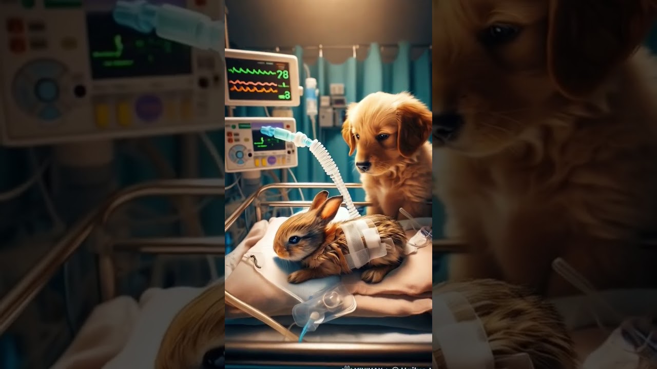 "Puppy’s Tearful Journey to Save Its Best Friend" Rabbit.😊🐶🐰