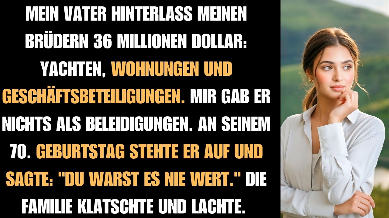Papa gab meinen Brüdern 36 Mio. und nannte mich wertlos – dann tauchte Mamas Brief auf