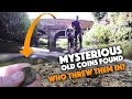 Mysterious old coins found - Who threw them in? Mudlarking under an old bridge