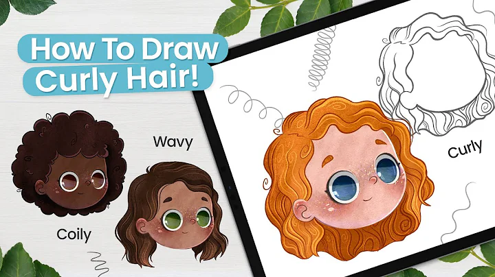 The easiest way to draw CURLY HAIR  Free Template ...