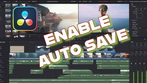 How to Enable Auto Save in Davinci Resolve 2025 ?