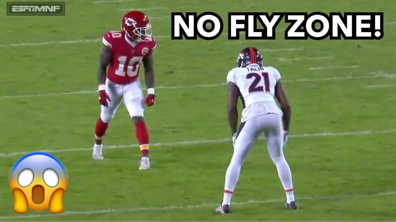 Tyreek Hill vs Chris Harris & Aqib Talib | NO FLY ZONE | (2017) WR vs CB