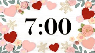 7 Minute Valentine’s Day Classroom Timer 💗 Calm Acoustic Focus Music & Cozy February Decor