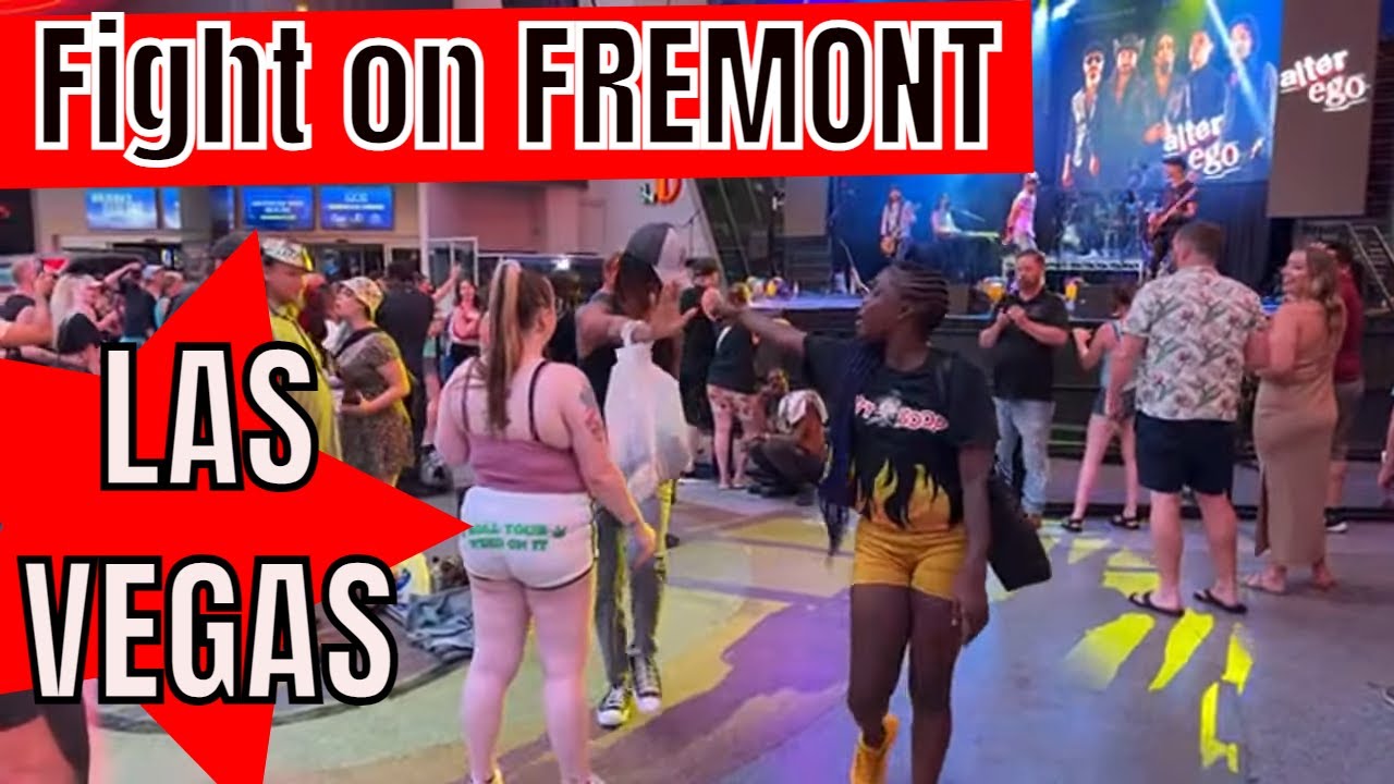 Dancing - ANGER & PUSHING ✅ Fight CLIP From FREMONT Street Las Vegas Lucha CLIP de FREMONT St