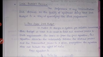 Link Budget design