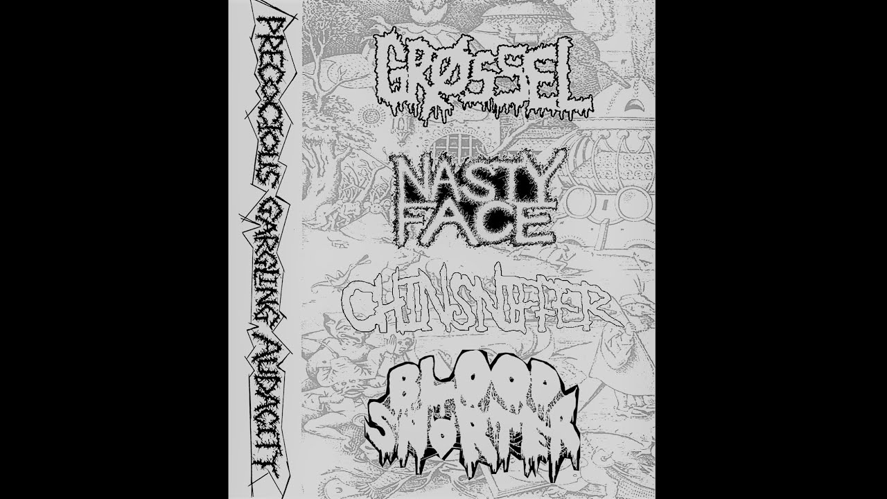 GROSSEL / NASTY FACE / CHINSNIFFER / BLOOD SNORTER "Precocious Gargling Audacity" 4way Split (2016)