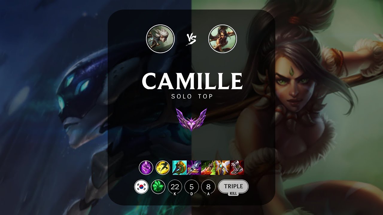 Camille Top vs Nidalee - KR Master Patch 13.3