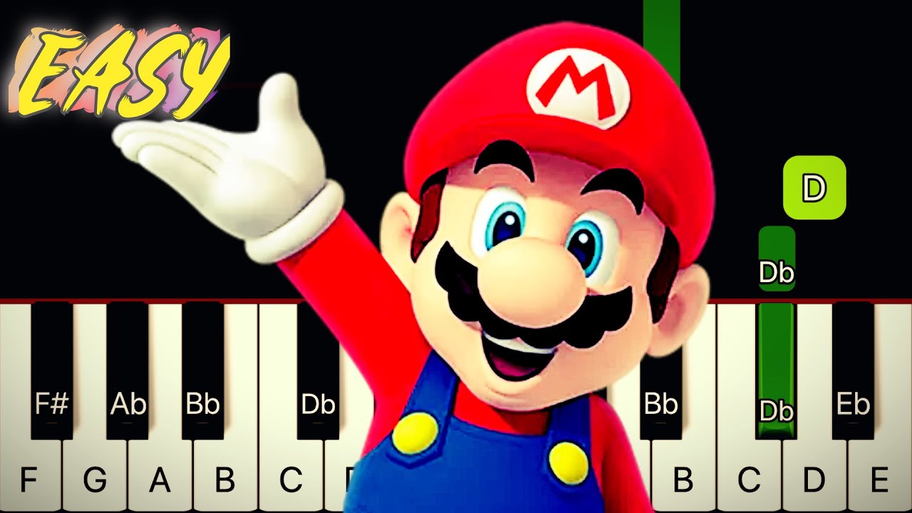 New SUPER Mario Bros Wii Castle Theme | BEGINNER PIANO TUTORIAL + SHEET ...
