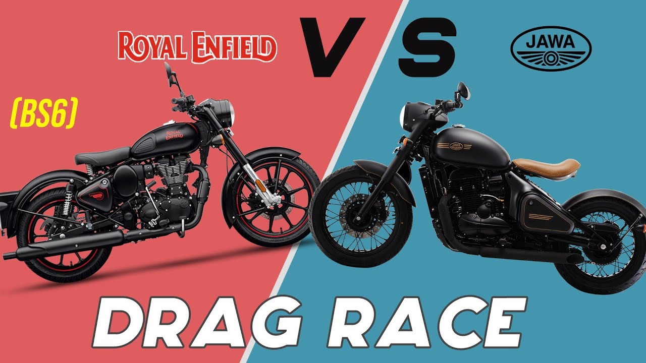 Jawa PERAK 350 VS Royal Enfield CLASSIC 350 BS6 Drag Race Who will