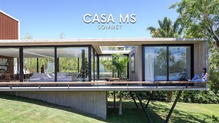 LINDA CASA EM CONCRETO, MADEIRA E METAL | CASA MS POR SOMMET