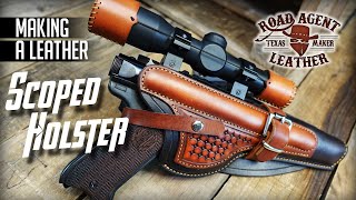 Leather Holster for a Scoped Ruger MKIII -- Leather ASMR