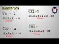 RADICACIÓN , REPASO PARA CUARTO "F"