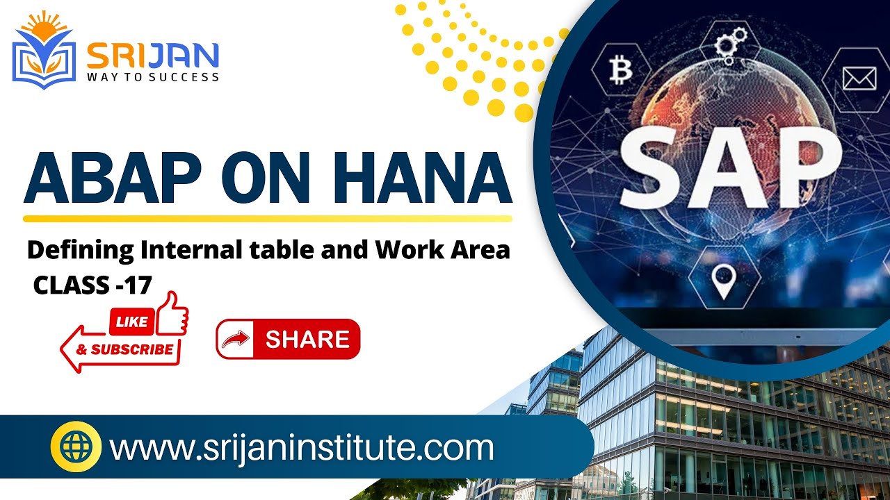 17. Defining Internal table and Work Area - YouTube