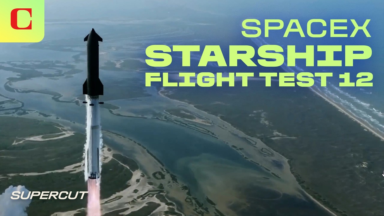 SpaceX Starship V3 Flight Test 12: See a Starlink Satellite's POV with a Mounted Camera at 9:35